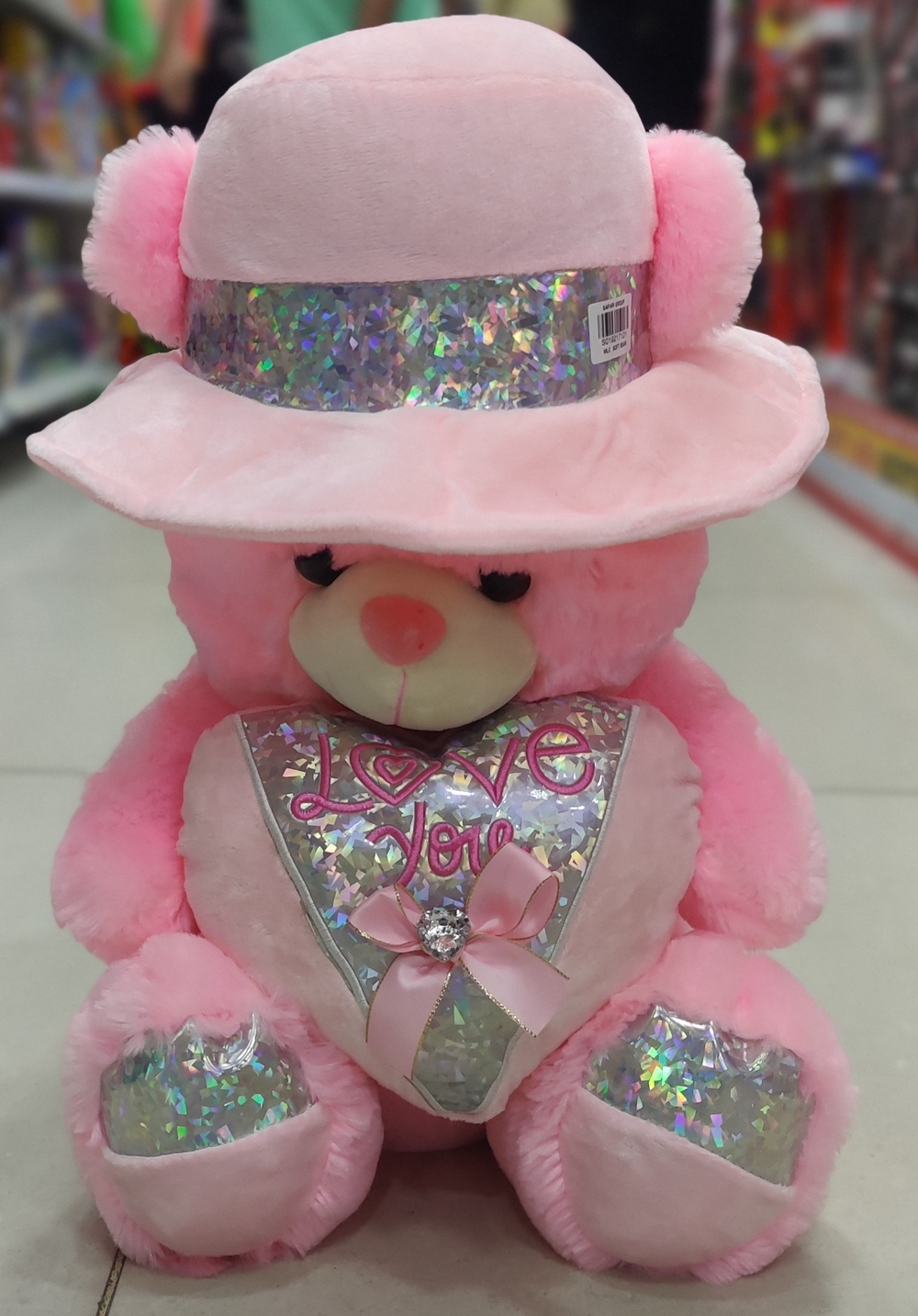 Pink Teddy Bear with Pink Hat