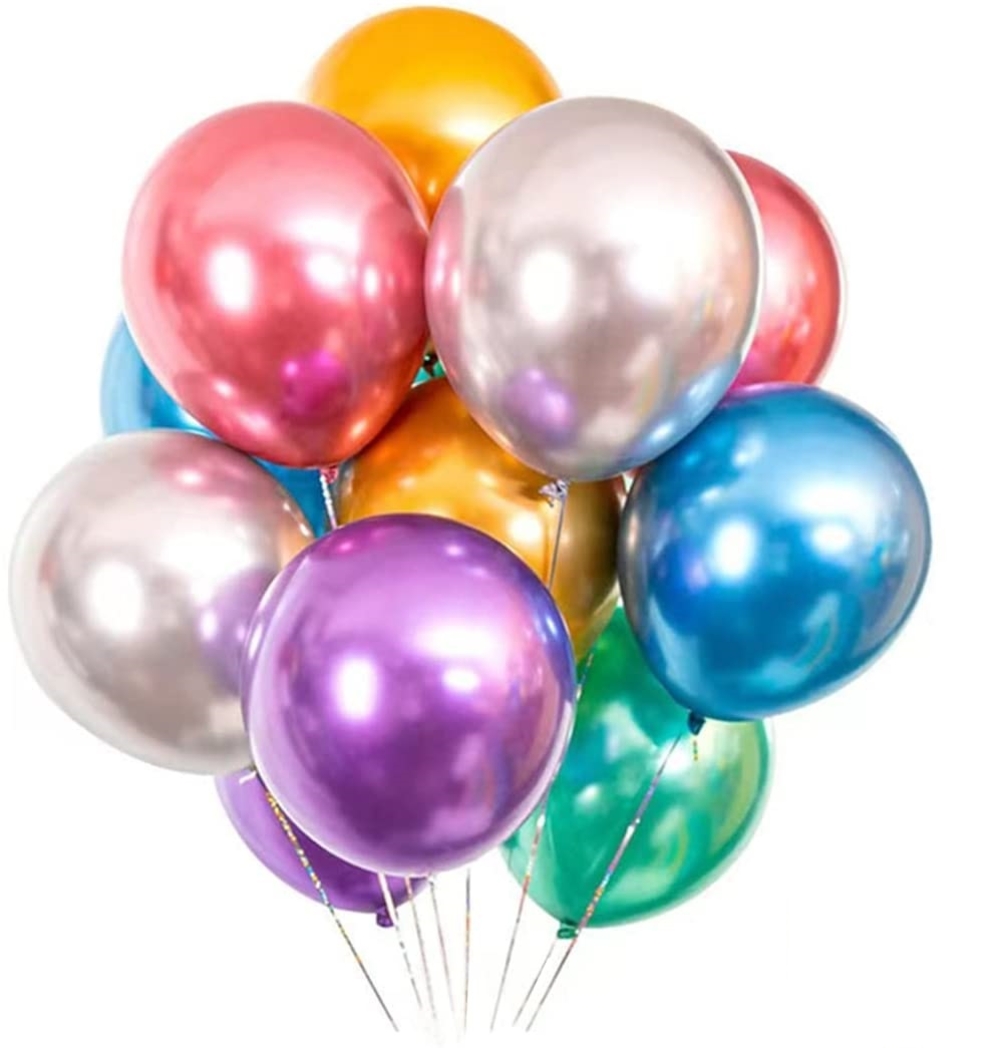 Colorful metallic balloons