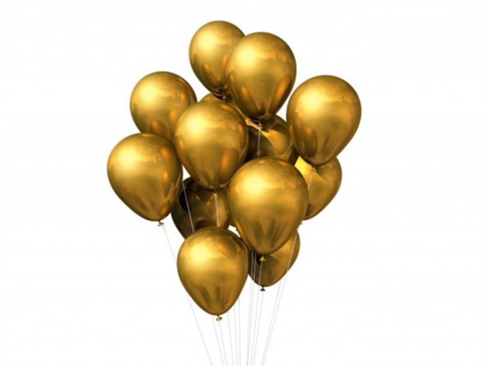 Golden Yellow Solid Metallic Balloons