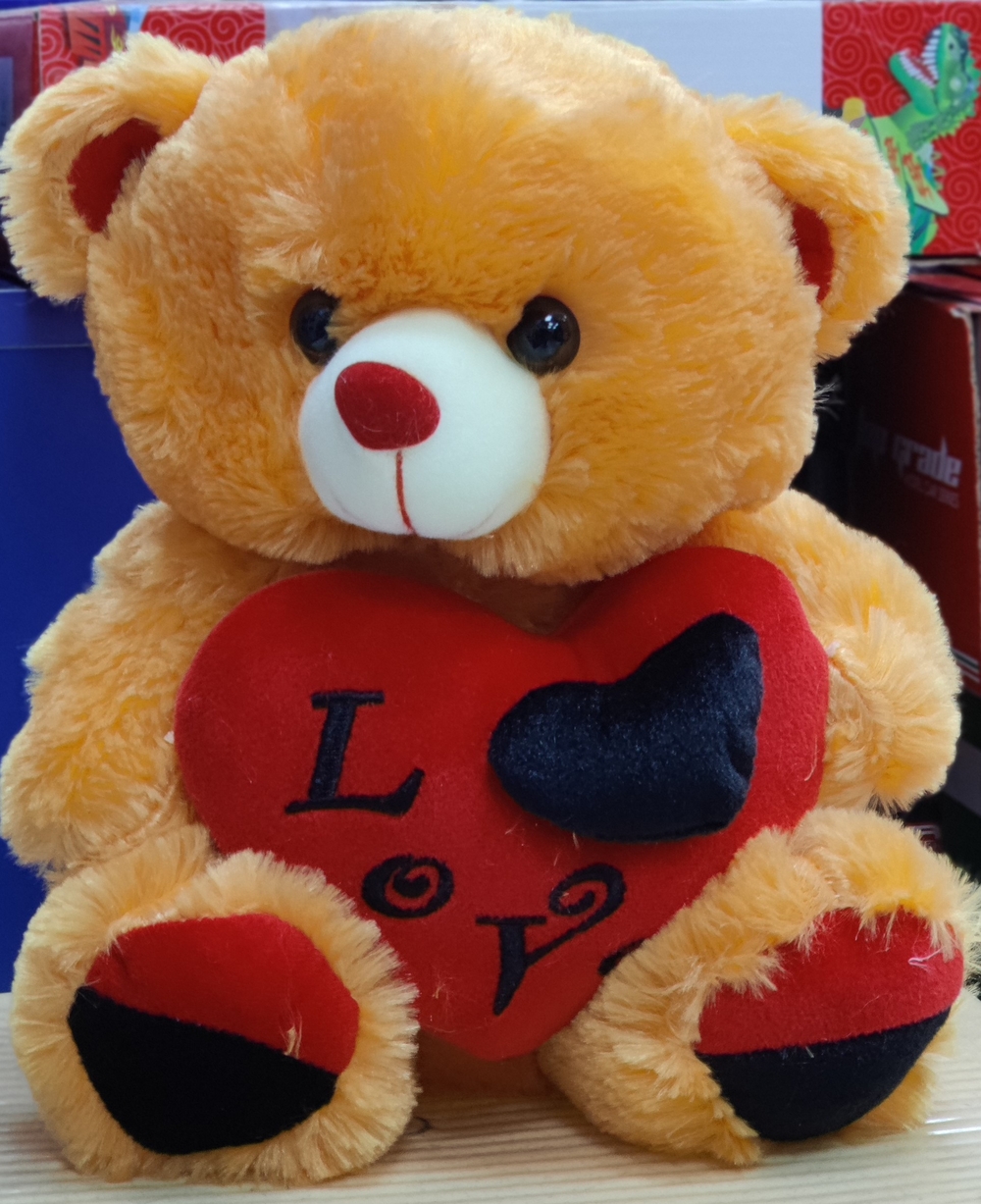 Brown Teddy Bear Holding Heart(40cms)